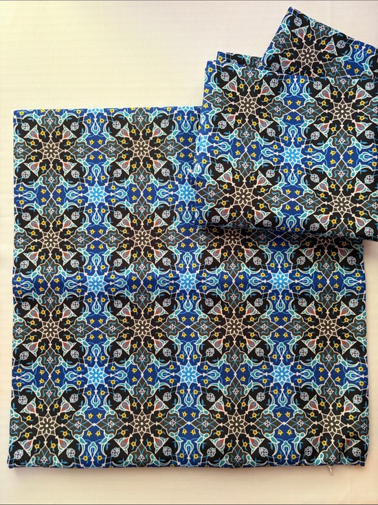None Accessories - Geometric Blue Mosaic Pillow Covers
(2) shams 16” x 16”